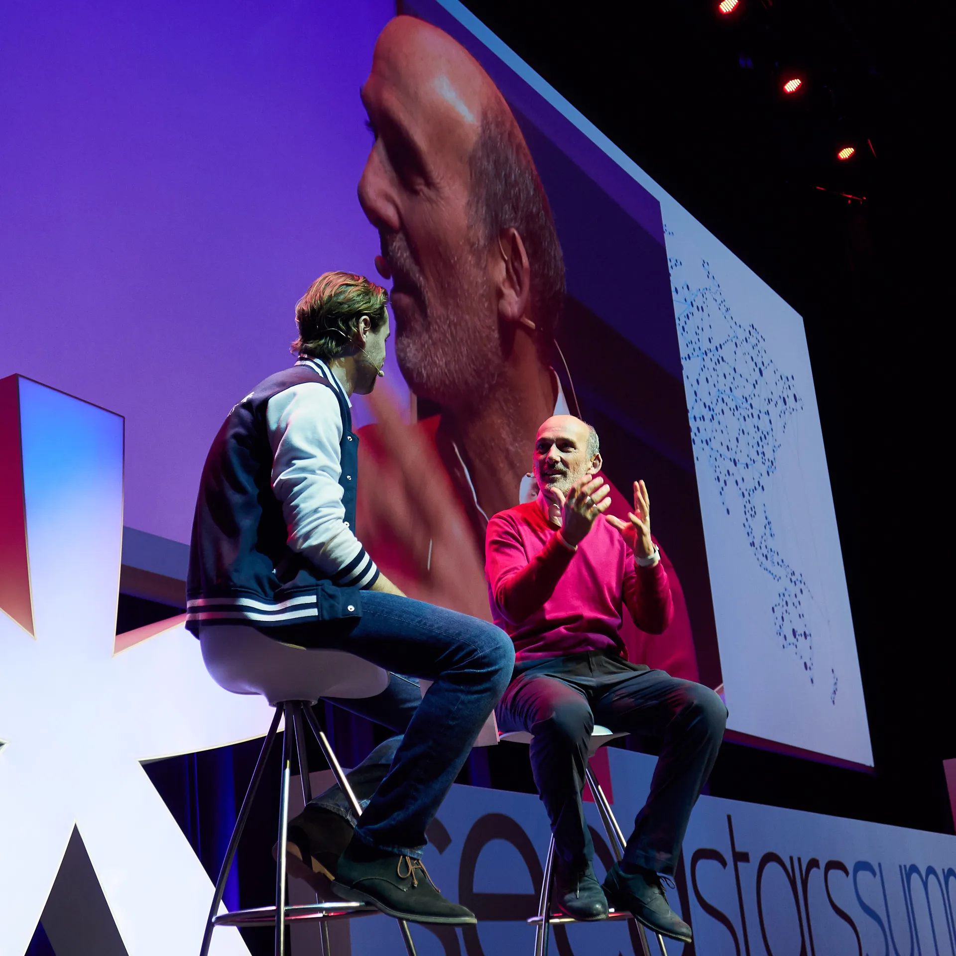 Lastminute.com CEO Francesco Signoretti et Alexandre Weber de Seedstars lors de la finale