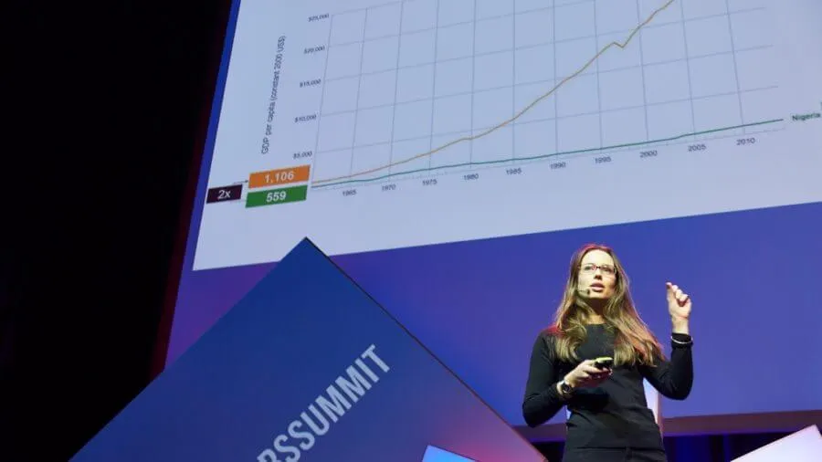 Photo reportage scène présentatrice